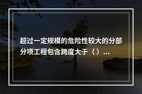 超过一定规模的危险性较大的分部分项工程包含跨度大于（ ）米及