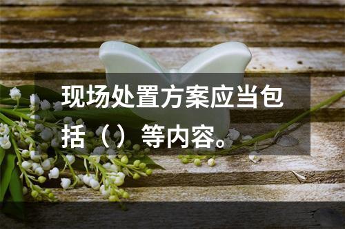 现场处置方案应当包括（ ）等内容。