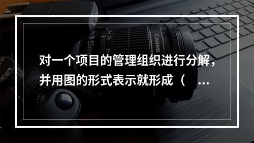 对一个项目的管理组织进行分解，并用图的形式表示就形成（　）。