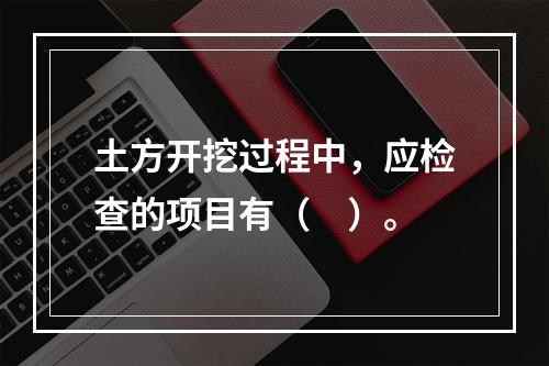 土方开挖过程中，应检查的项目有（　）。