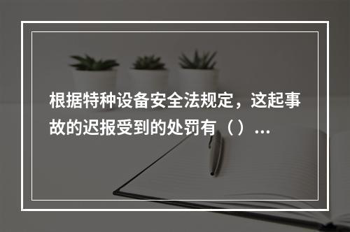 根据特种设备安全法规定，这起事故的迟报受到的处罚有（ ）。