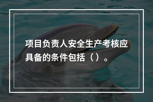 项目负责人安全生产考核应具备的条件包括（ ）。