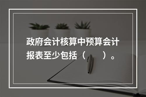 政府会计核算中预算会计报表至少包括（　　）。