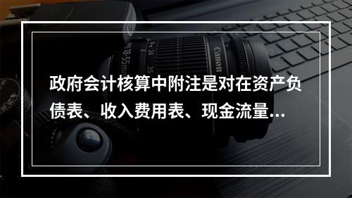 政府会计核算中附注是对在资产负债表、收入费用表、现金流量表等