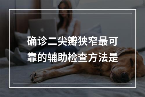 确诊二尖瓣狭窄最可靠的辅助检查方法是