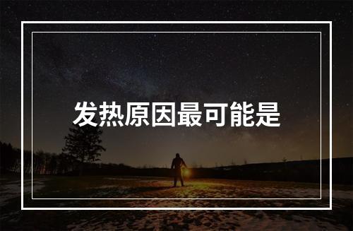 发热原因最可能是