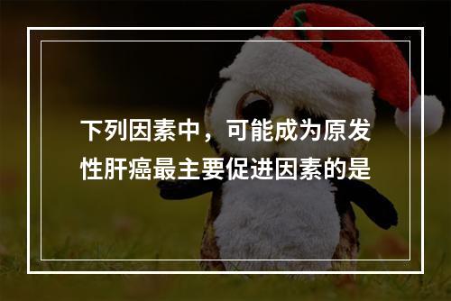 下列因素中，可能成为原发性肝癌最主要促进因素的是