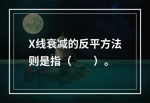 X线衰减的反平方法则是指（　　）。