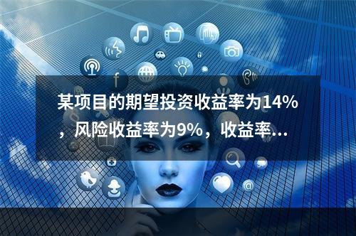 某项目的期望投资收益率为14%，风险收益率为9%，收益率的标