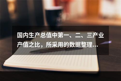 国内生产总值中第一、二、三产业产值之比，所采用的数据整理方法