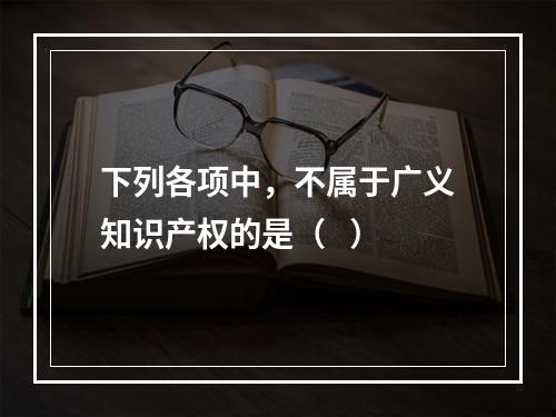 下列各项中，不属于广义知识产权的是（   ）