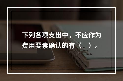 下列各项支出中，不应作为费用要素确认的有（　）。