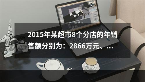 2015年某超市8个分店的年销售额分别为：2866万元、59