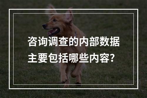 咨询调查的内部数据主要包括哪些内容？