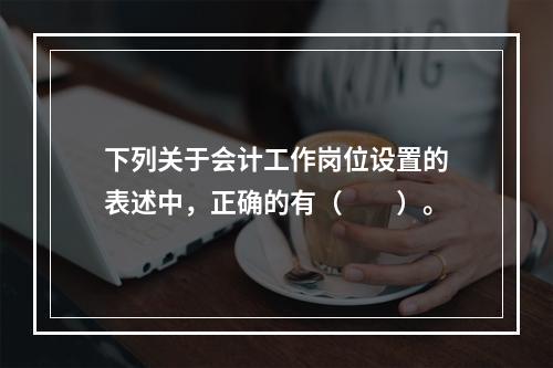 下列关于会计工作岗位设置的表述中，正确的有（　　）。