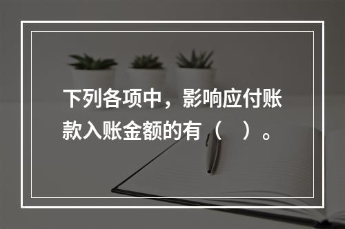 下列各项中，影响应付账款入账金额的有（　）。