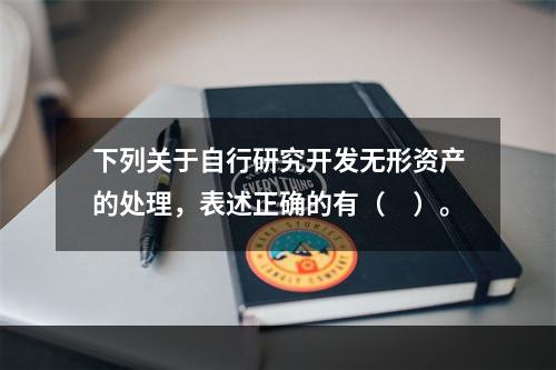 下列关于自行研究开发无形资产的处理，表述正确的有（　）。