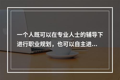 一个人既可以在专业人士的辅导下进行职业规划，也可以自主进行