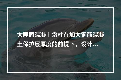 大截面混凝土墩柱在加大钢筋混凝土保护层厚度的前提下，设计使用