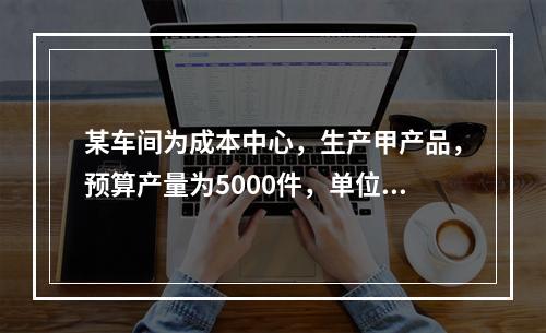 某车间为成本中心，生产甲产品，预算产量为5000件，单位成本