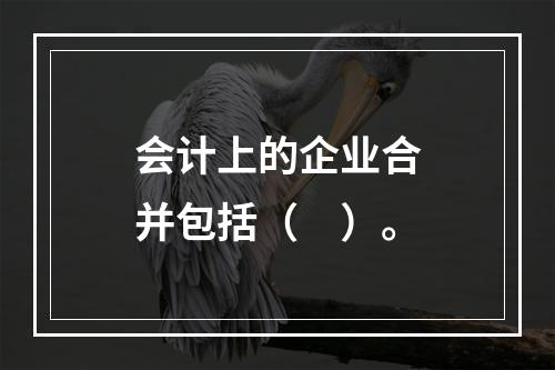 会计上的企业合并包括（　）。