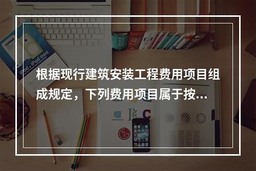 根据现行建筑安装工程费用项目组成规定，下列费用项目属于按造价