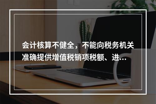 会计核算不健全，不能向税务机关准确提供增值税销项税额、进项税