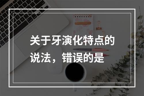 关于牙演化特点的说法，错误的是