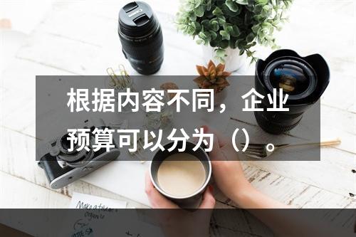 根据内容不同，企业预算可以分为（）。