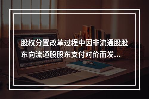 股权分置改革过程中因非流通股股东向流通股股东支付对价而发生的