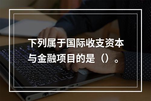 下列属于国际收支资本与金融项目的是（）。