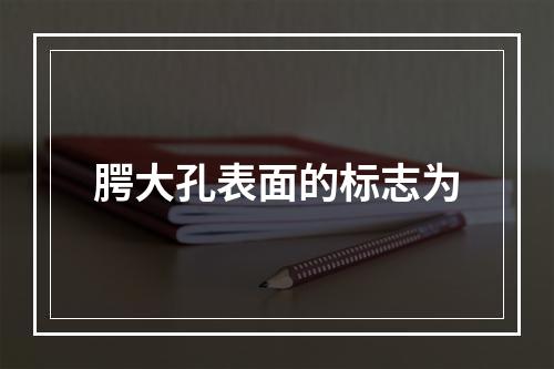 腭大孔表面的标志为