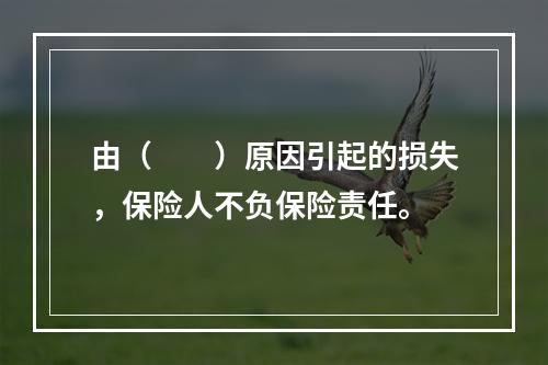 由（　　）原因引起的损失，保险人不负保险责任。