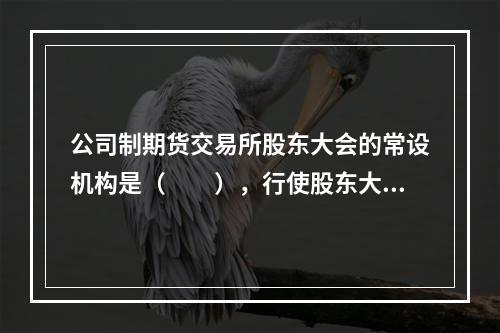 公司制期货交易所股东大会的常设机构是（　　），行使股东大会授