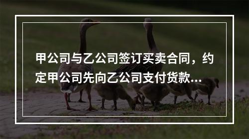 甲公司与乙公司签订买卖合同，约定甲公司先向乙公司支付货款，乙