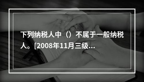 下列纳税人中（）不属于一般纳税人。[2008年11月三级真题