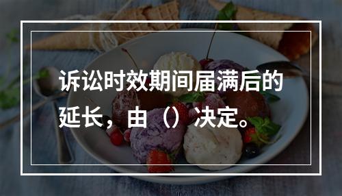 诉讼时效期间届满后的延长，由（）决定。