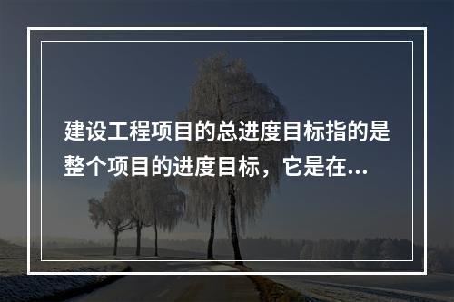 建设工程项目的总进度目标指的是整个项目的进度目标，它是在（　