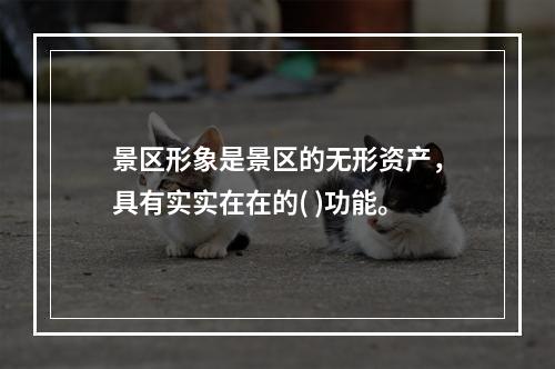 景区形象是景区的无形资产，具有实实在在的( )功能。