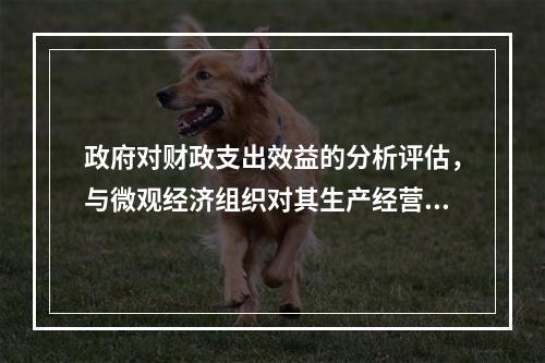 政府对财政支出效益的分析评估，与微观经济组织对其生产经营支出