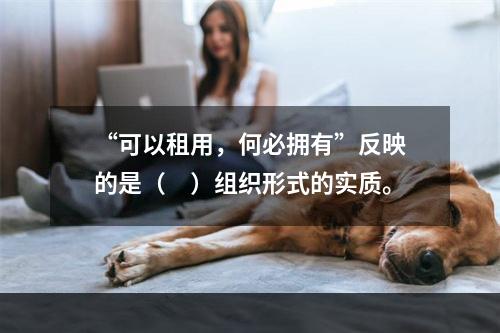 “可以租用，何必拥有”反映的是（　）组织形式的实质。