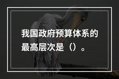 我国政府预算体系的最高层次是（）。