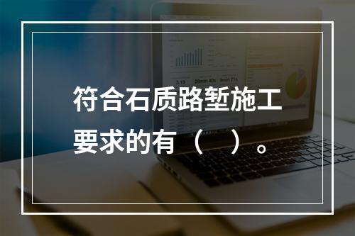 符合石质路堑施工要求的有（　）。