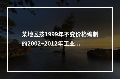 某地区按1999年不变价格编制的2002~2012年工业总产