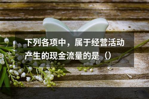 下列各项中，属于经营活动产生的现金流量的是（）