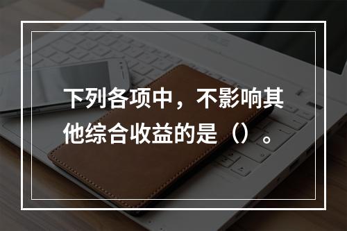 下列各项中，不影响其他综合收益的是（）。