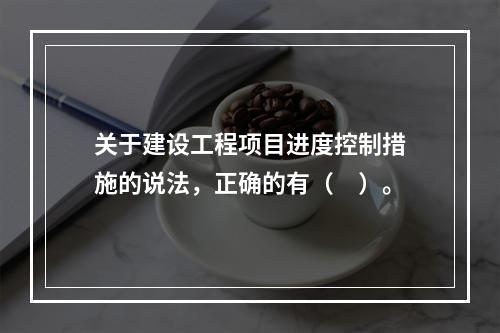 关于建设工程项目进度控制措施的说法，正确的有（　）。