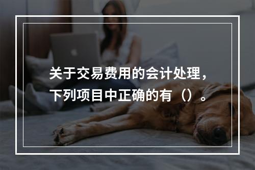 关于交易费用的会计处理，下列项目中正确的有（）。