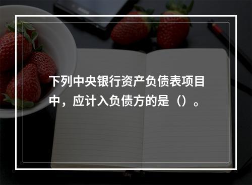 下列中央银行资产负债表项目中，应计入负债方的是（）。