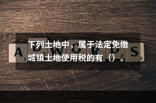 下列土地中，属于法定免缴城镇土地使用税的有（）。